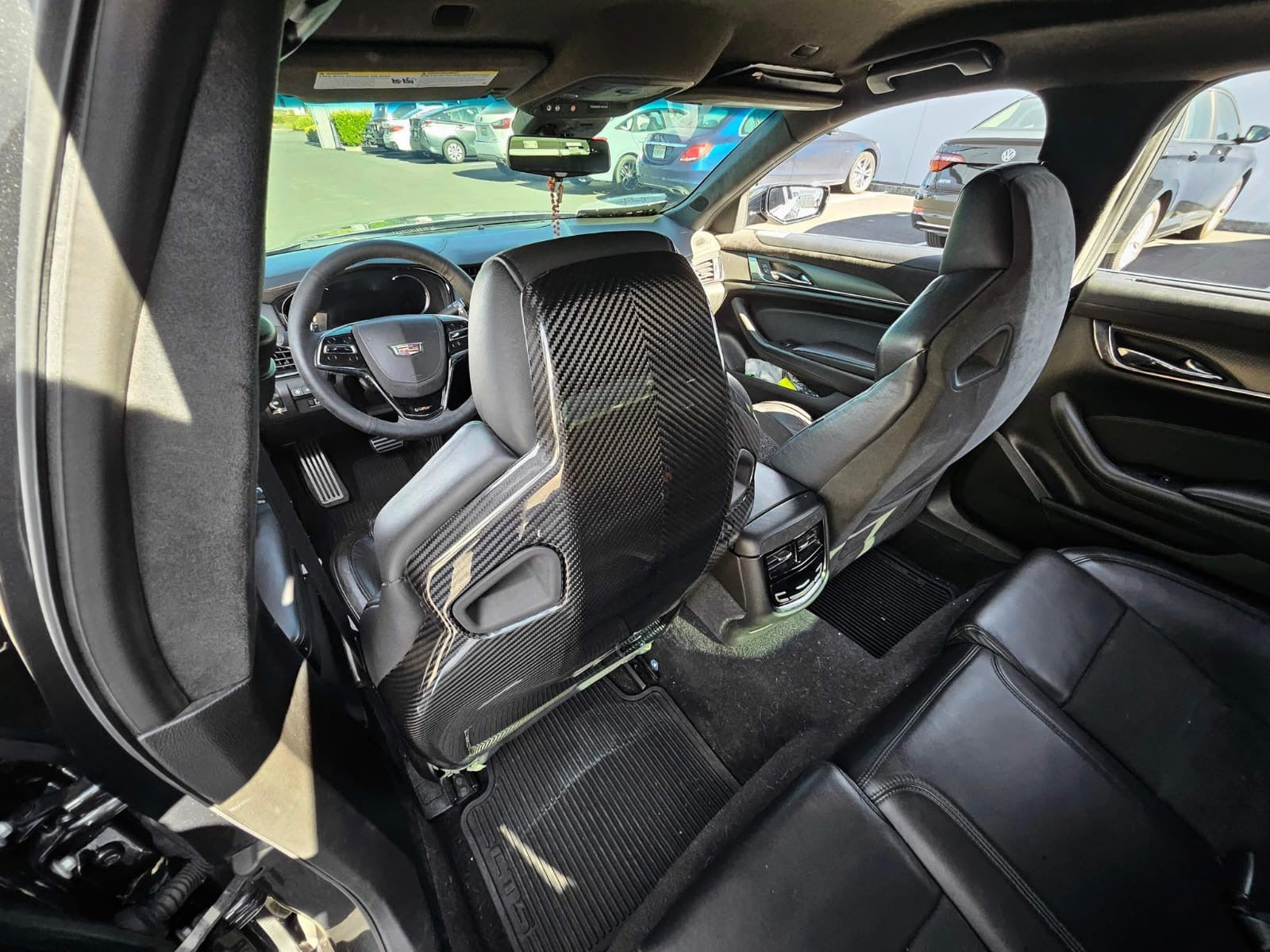 2016+ CADILLAC CTS-V3  | RECARO CARBON FIBER SEAT REAR PANEL COVER REPLACEMENT (DRIVER AND PASSENGER)